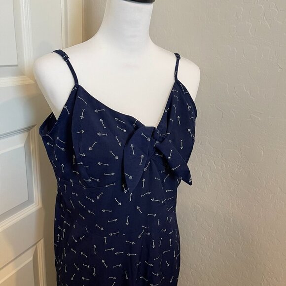Xhilaration Jumpsuit in Navy Blue and White - Size Large - NWT (291) - Picture 9 of 9